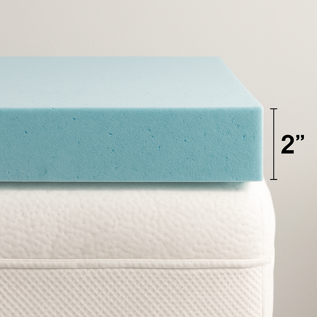 2 inch serene foam mattress topper
