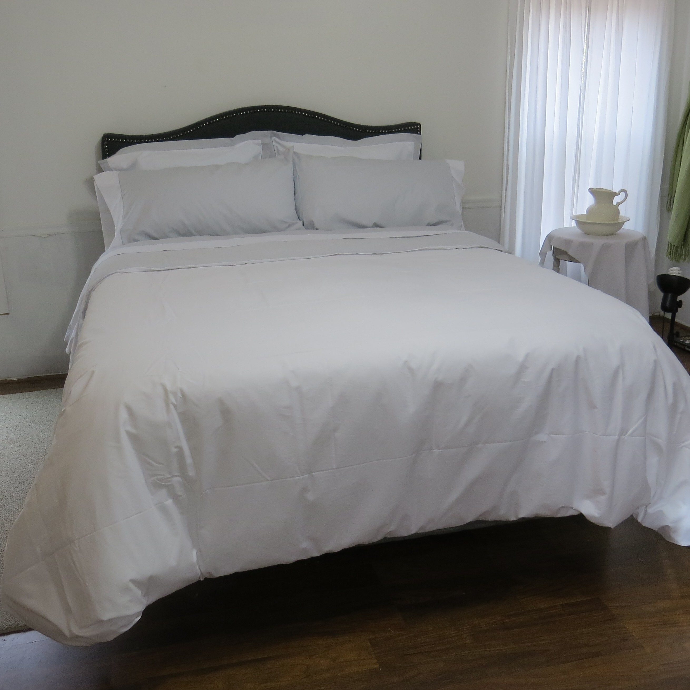Duvet on bed in home bedroom