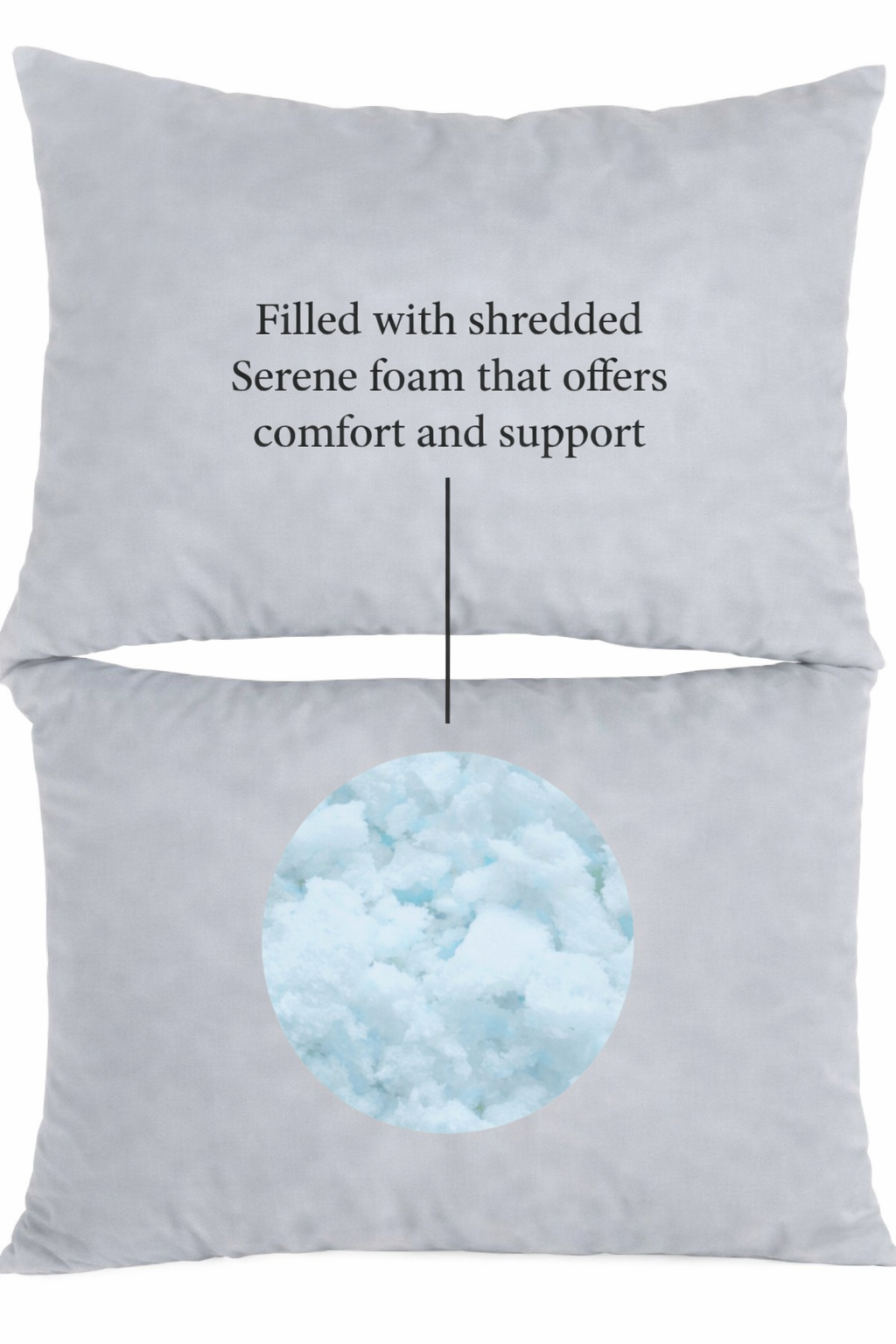 Shredded Serene Foam Pillow