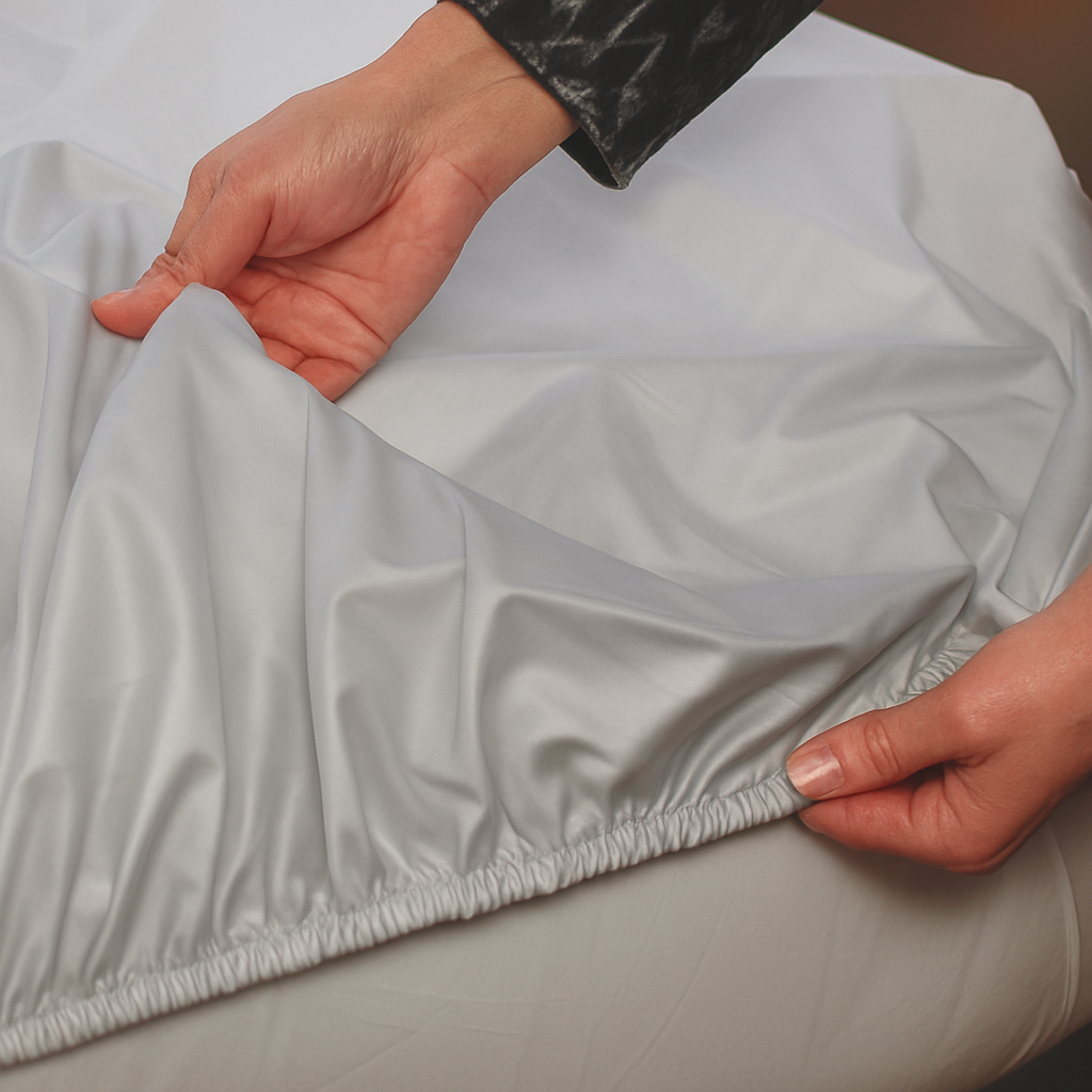 venetian silver grey fitted top sheet